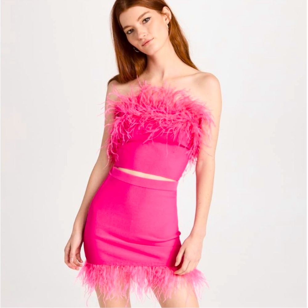 Staud Ostrich Feather Top